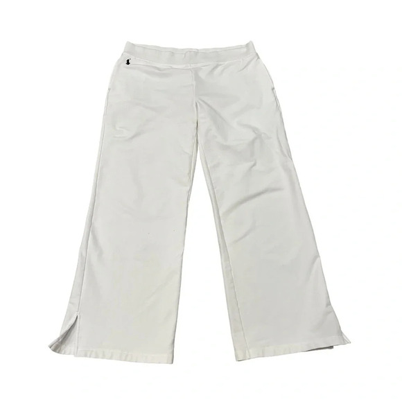 Ralph Lauren Sport White Wide Leg Sweat Pants Pockets Normcore XL - Picture 1 of 9